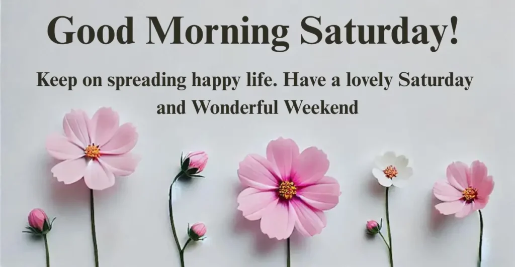 Good Morning Saturday!