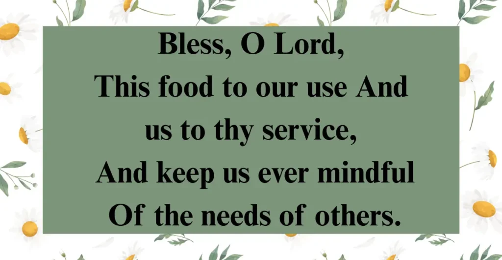 Prayer For Food Blessing