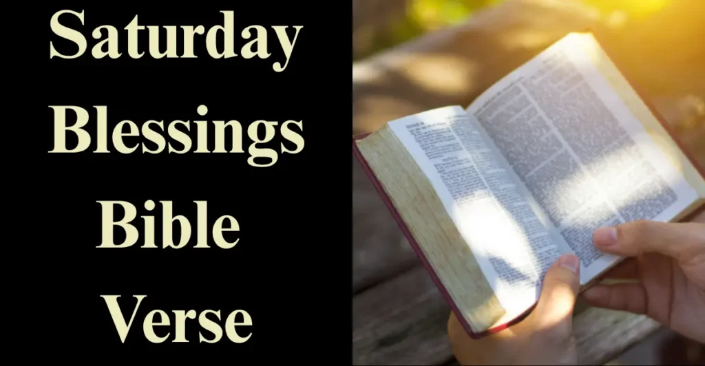 Saturday Blessings Bible Verse