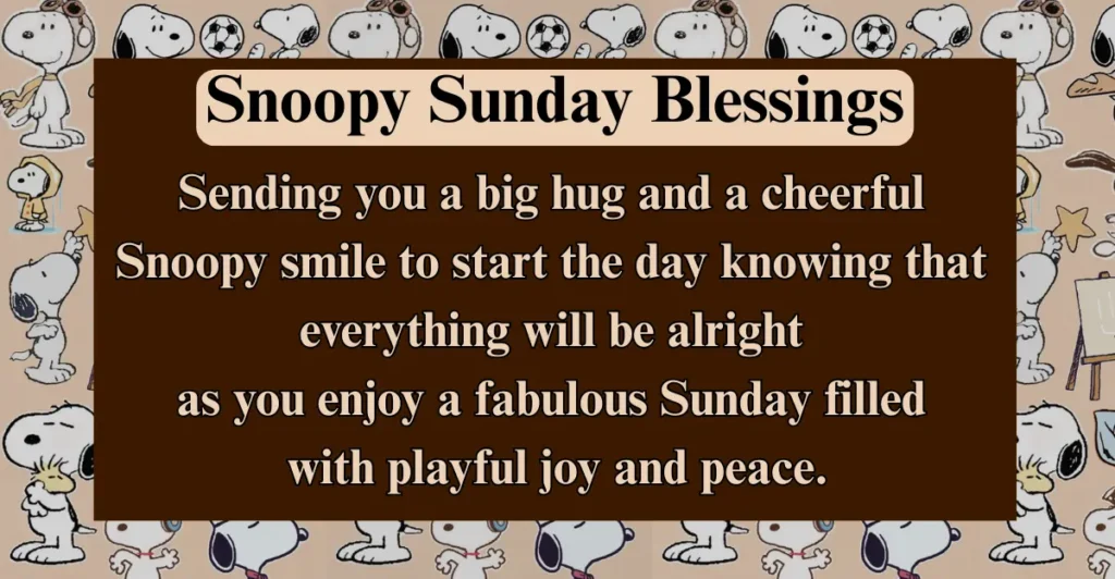 Snoopy Sunday Blessings