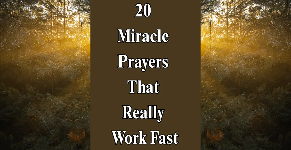 20 Miracle Prayers That Really Work Fast