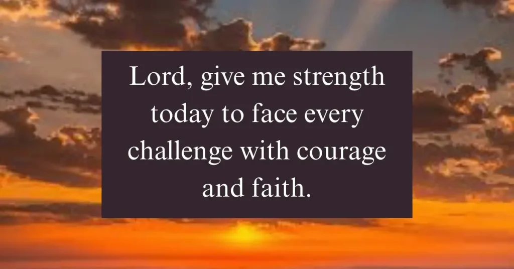 Short morning Prayer for Strength