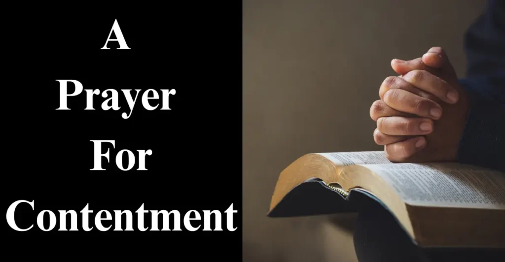 A Prayer for Contentment