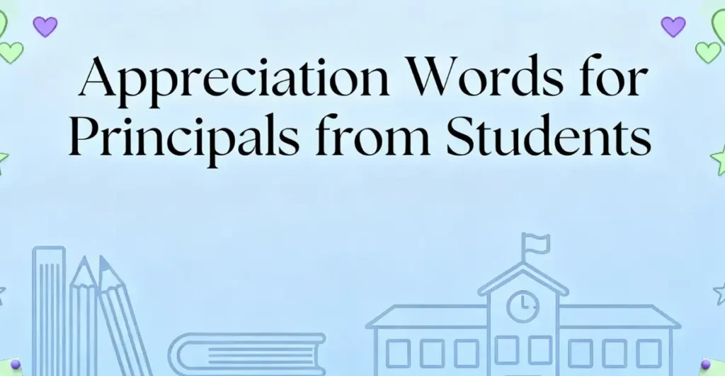 Appreciation Words for Principals from Students
