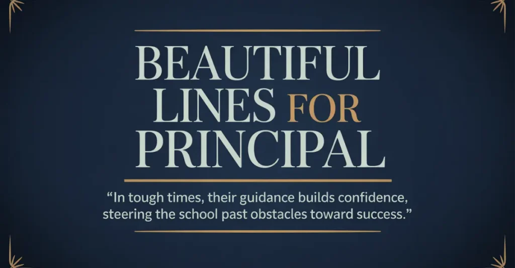 Beautiful Lines For Principal
