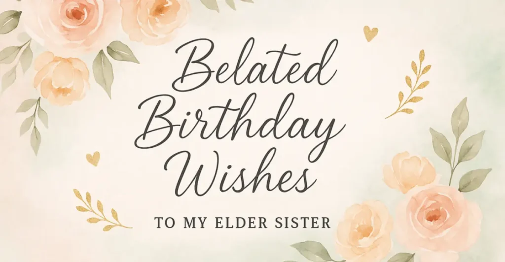 Belated Birthday Wishes for Elder Sister