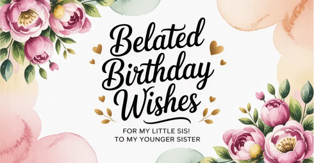 Belated Birthday Wishes for Younger Sister
