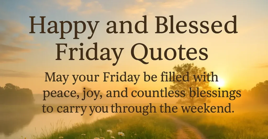 Happy and Blessed Friday Quotes