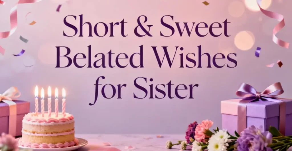 Short & Sweet Belated Wishes for Sister