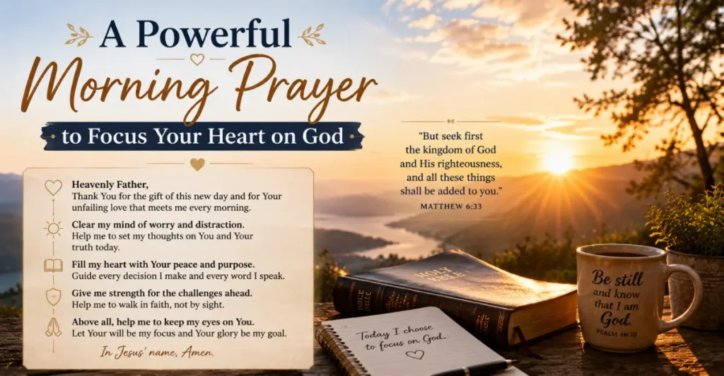 A Powerful Morning Prayer to Focus Your Heart on God