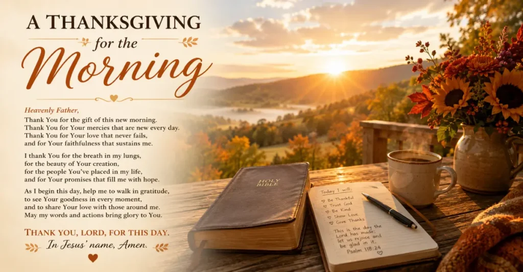 A Thanksgiving for the Morning