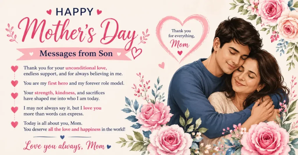 Mother's Day Messages from Son