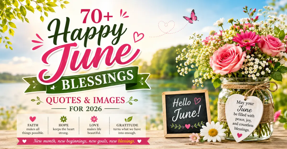 70+ Happy June Blessings, Quotes & Images for 2026