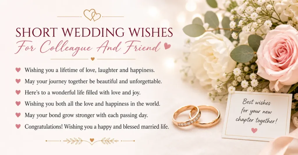 Short Wedding Wishes For Colleague And Friend