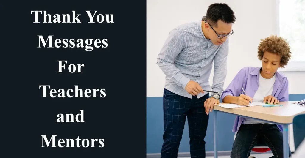 Thank You Messages for Teachers and Mentors